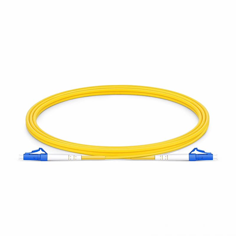 Refurb Squared 2m (7ft) Fiber Patch Cable, 1 Fiber, LC UPC Simplex to LC UPC Simplex, Single Mode (OS2), Riser (OFNR), 2.0mm, Tight-Buffered, Yellow, 10 Pcs/Pack