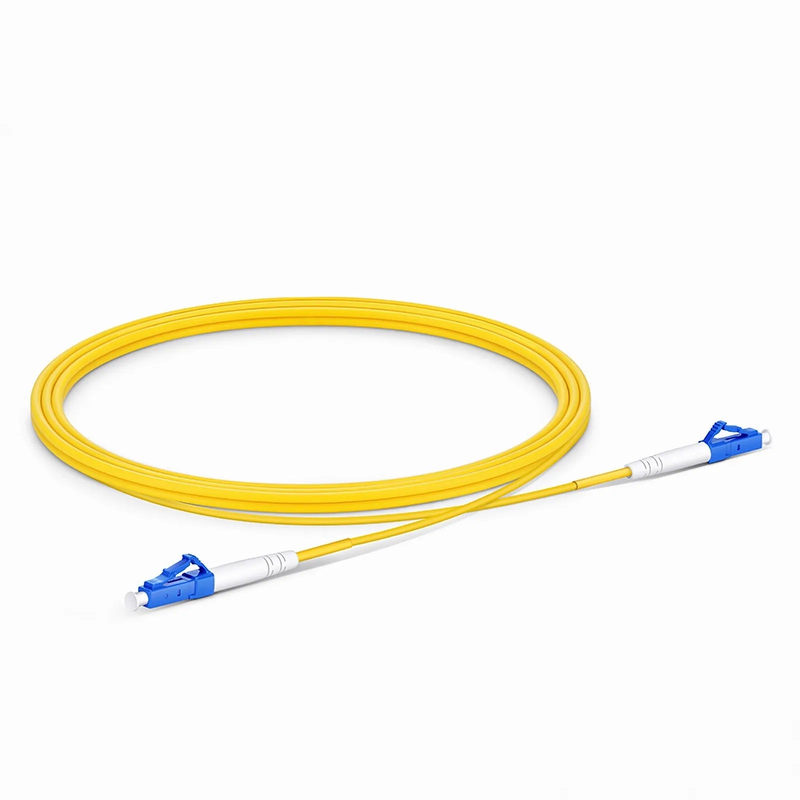 Refurb Squared 2m (7ft) Fiber Patch Cable, 1 Fiber, LC UPC Simplex to LC UPC Simplex, Single Mode (OS2), Riser (OFNR), 2.0mm, Tight-Buffered, Yellow, 10 Pcs/Pack