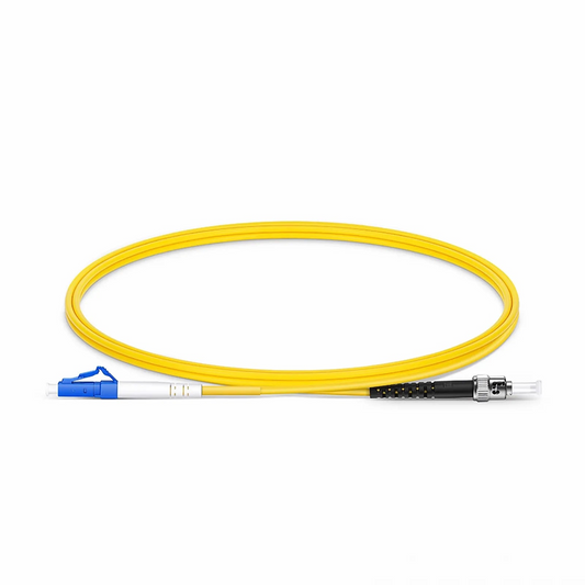 Refurb Squared 1m (3ft) Fiber Patch Cable, 1 Fiber, LC UPC Simplex to ST UPC Simplex, Single Mode (OS2), Riser (OFNR), 2.0mm, Tight-Buffered, Yellow