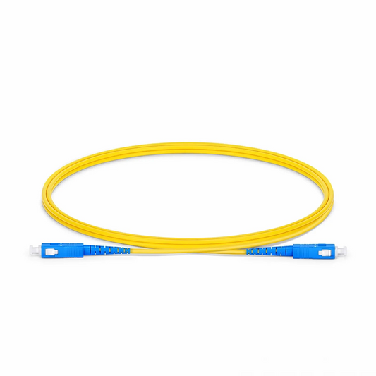 Refurb Squared 1m (3ft) Fiber Patch Cable, 1 Fiber, SC UPC Simplex to SC UPC Simplex, Single Mode (OS2), Riser (OFNR), 2.0mm, Tight-Buffered, Yellow