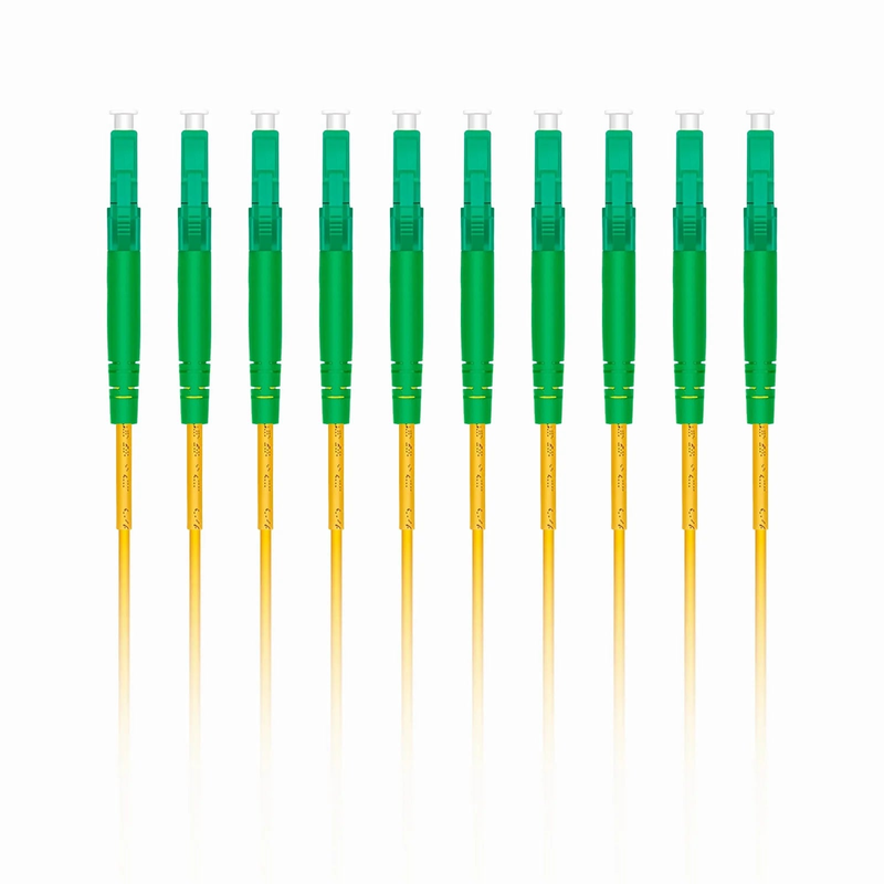 Refurb Squared 1m (3ft) Fiber Patch Cable, 1 Fiber, LC APC Simplex to LC APC Simplex, Single Mode (OS2), Riser (OFNR), 2.0mm, Tight-Buffered, Yellow, 10 Pcs/Pack