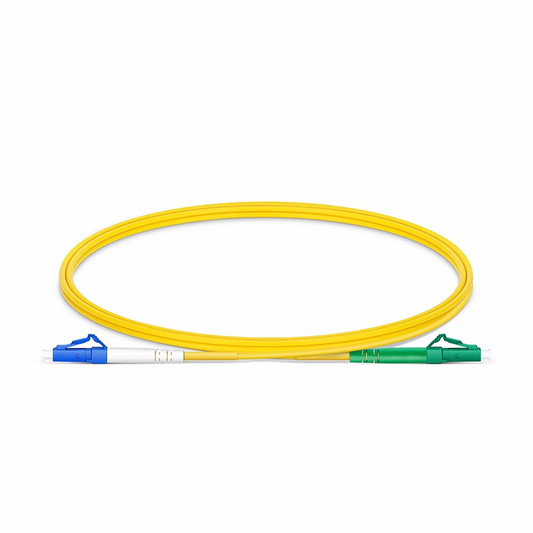 Refurb Squared 1m (3ft) Fiber Patch Cable, 1 Fiber, LC UPC Simplex to LC APC Simplex, Single Mode (OS2), Riser (OFNR), 2.0mm, Tight-Buffered, Yellow