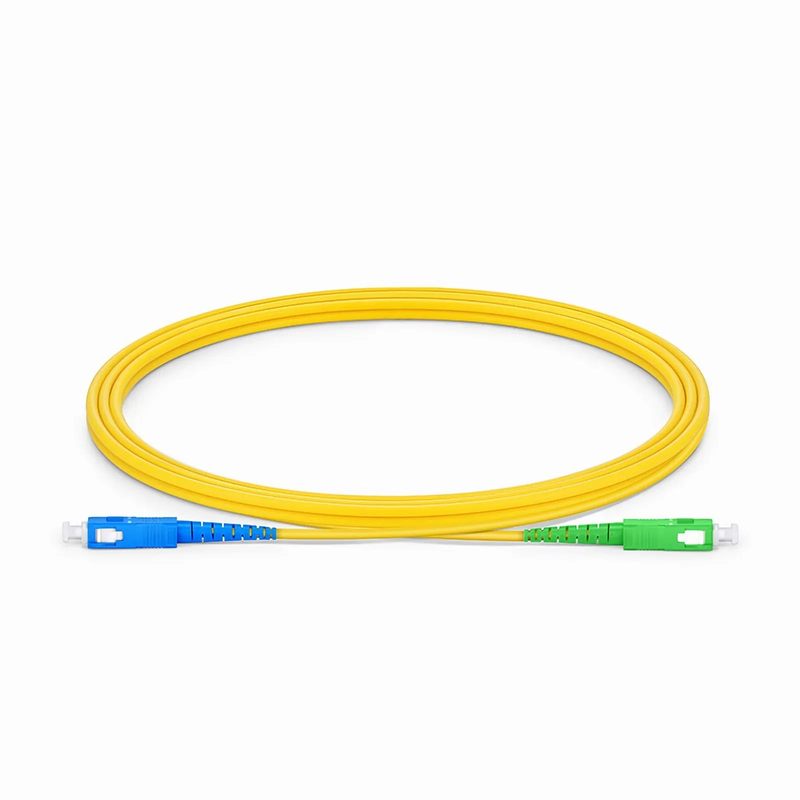 Refurb Squared 2m (7ft) Fiber Patch Cable, 1 Fiber, SC UPC Simplex to SC APC Simplex, Single Mode (OS2), Riser (OFNR), 2.0mm, Tight-Buffered, Yellow