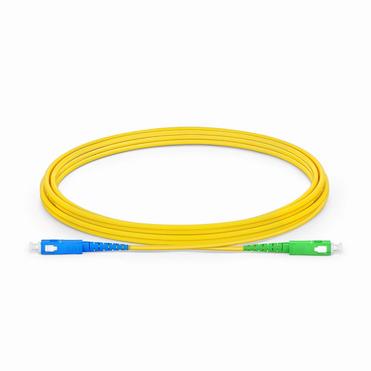 Refurb Squared 3m (10ft) Fiber Patch Cable, 1 Fiber, SC UPC Simplex to SC APC Simplex, Single Mode (OS2), Riser (OFNR), 2.0mm, Tight-Buffered, Yellow