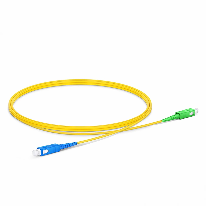 Refurb Squared 1m (3ft) Fiber Patch Cable, 1 Fiber, SC UPC Simplex to SC APC Simplex, Single Mode (OS2), Riser (OFNR), 2.0mm, Tight-Buffered, Yellow