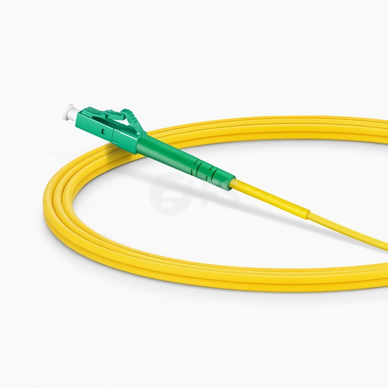 Refurb Squared 2m (7ft) Fiber Patch Cable, 1 Fiber, LC UPC Simplex to LC APC Simplex, Single Mode (OS2), Riser (OFNR), 2.0mm, Tight-Buffered, Yellow