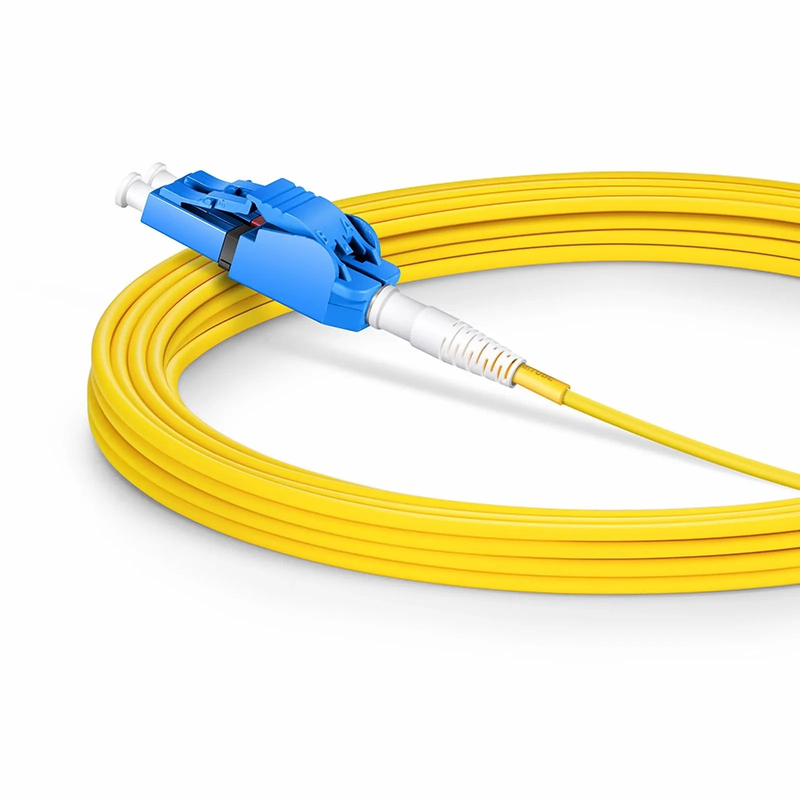 Refurb Squared 5m (16ft) Fiber Patch Cable, 2 Fibers, LC UPC Duplex to LC UPC Duplex Switchable Clip Uniboot, Single Mode (OS2), Riser (OFNR), 2.0mm, Yellow