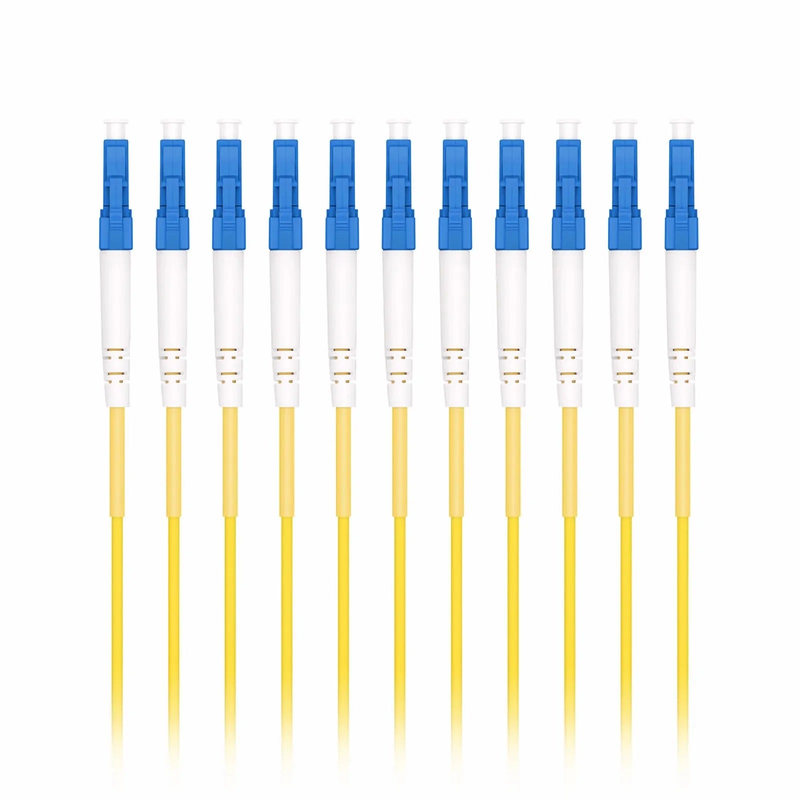 Refurb Squared 1m (3ft) Fiber Patch Cable, 1 Fiber, LC UPC Simplex to SC APC Simplex, Single Mode (OS2), Riser (OFNR), 2.0mm, Tight-Buffered, Yellow, 10 Pcs/Pack