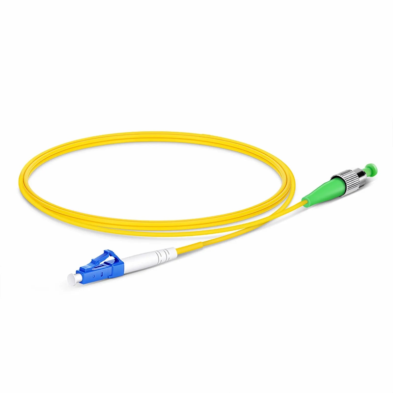 Refurb Squared 1m (3ft) Fiber Patch Cable, 1 Fiber, LC UPC Simplex to FC APC Simplex, Single Mode (OS2), Riser (OFNR), 2.0mm, Tight-Buffered, Yellow