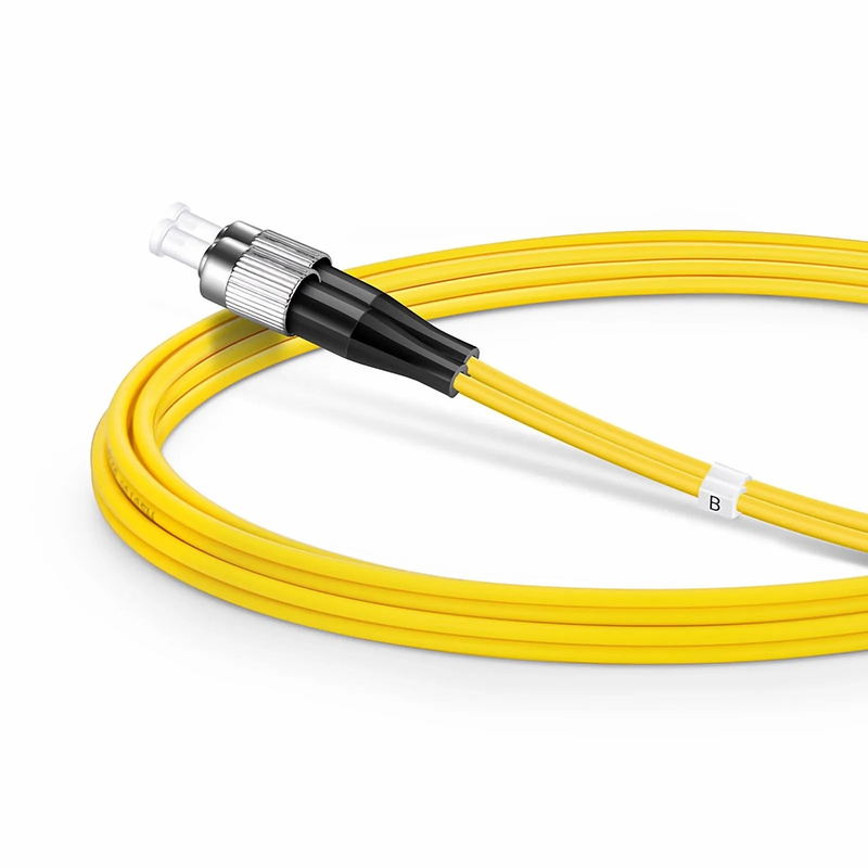 Refurb Squared 2m (7ft) Fiber Patch Cable, 2 Fibers, LC UPC Duplex to FC UPC, Single Mode (OS2), Riser (OFNR), 2.0mm, Tight-Buffered, Yellow