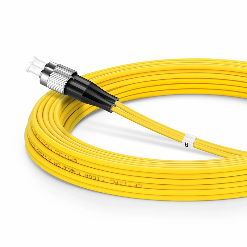 Refurb Squared 5m (16ft) Fiber Patch Cable, 2 Fibers, LC UPC Duplex to FC UPC, Single Mode (OS2), Riser (OFNR), 2.0mm, Tight-Buffered, Yellow