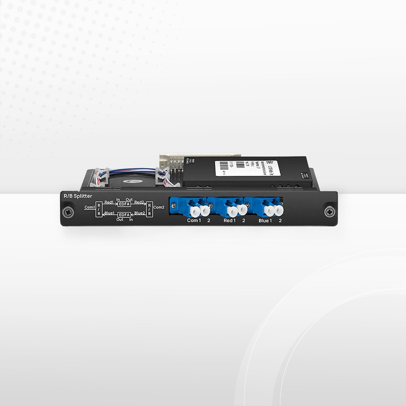 Refurb Squared FSBR-1x2, Customized 1 x 2 Single Fiber DWDM Splitter Red/Blue C-band Filter