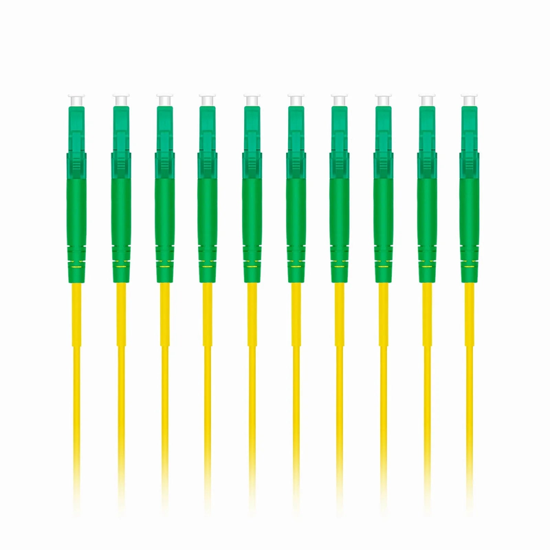 Refurb Squared 3m (10ft) Fiber Patch Cable, 1 Fiber, LC APC Simplex to LC APC Simplex, Single Mode (OS2), Riser (OFNR), 2.0mm, Tight-Buffered, Yellow, 10 Pcs/Pack