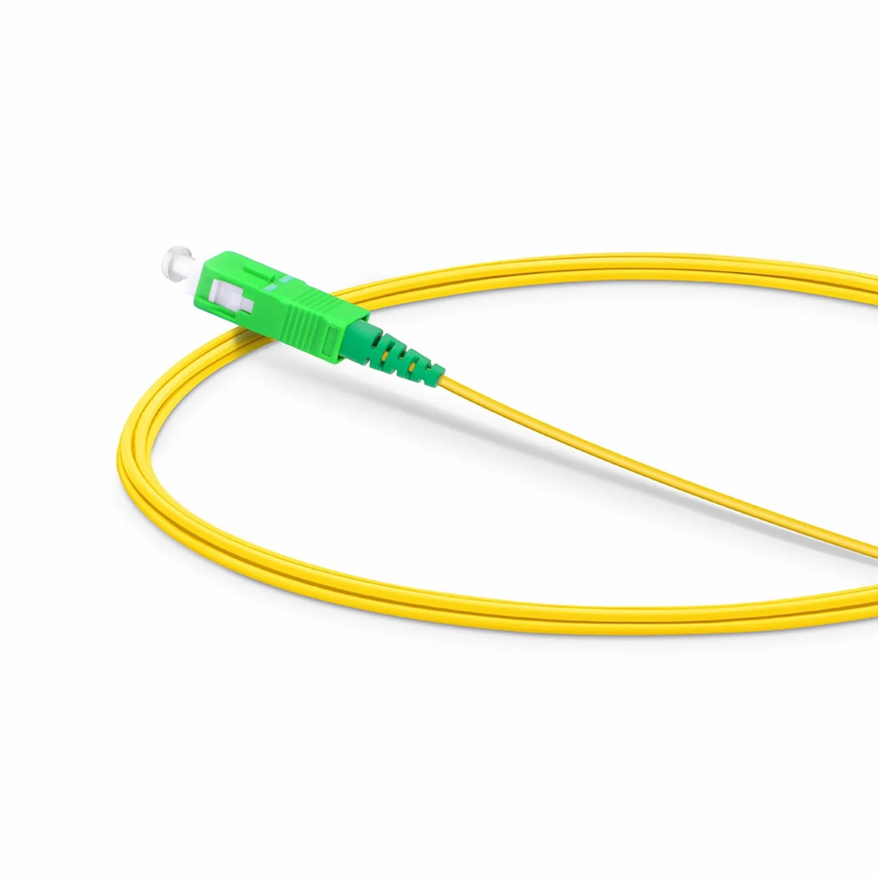 Refurb Squared 2m (7ft) Fiber Patch Cable, 1 Fiber, LC APC Simplex to SC APC Simplex, Single Mode (OS2), Riser (OFNR), 1.2mm, Tight-Buffered, Yellow