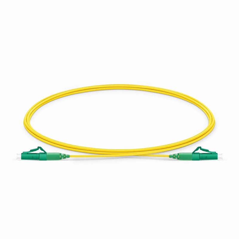 Refurb Squared 2m (7ft) Fiber Patch Cable, 1 Fiber, LC APC Simplex to LC APC Simplex, Single Mode (OS2), Riser (OFNR), 1.2mm, Tight-Buffered, Yellow