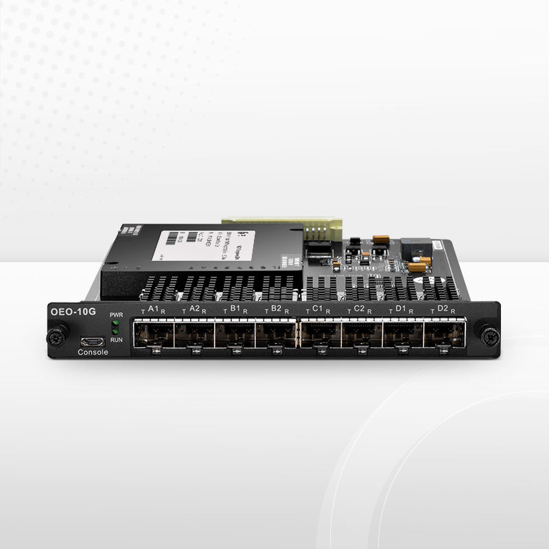 Refurb Squared FMT4DL-OEO10GSFP, 4 Channels WDM Transponder (Converter) for FMT Managed Chassis, 8 SFP/SFP+ Slots