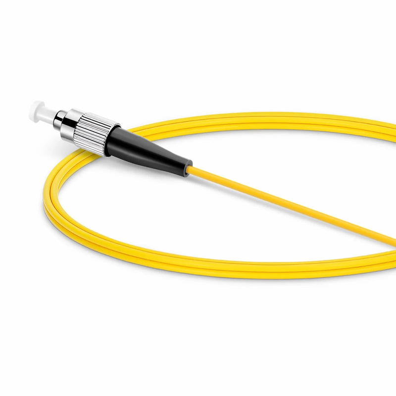Refurb Squared 1m (3ft) Fiber Patch Cable, 1 Fiber, FC APC Simplex to FC UPC Simplex, Single Mode (OS2), Riser (OFNR), 2.0mm, Tight-Buffered, Yellow
