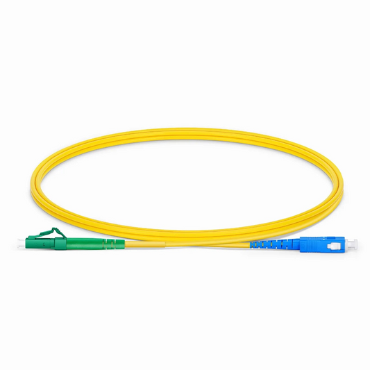 Refurb Squared 1m (3ft) Fiber Patch Cable, 1 Fiber, LC APC Simplex to SC UPC Simplex, Single Mode (OS2), Riser (OFNR), 2.0mm, Tight-Buffered, Yellow
