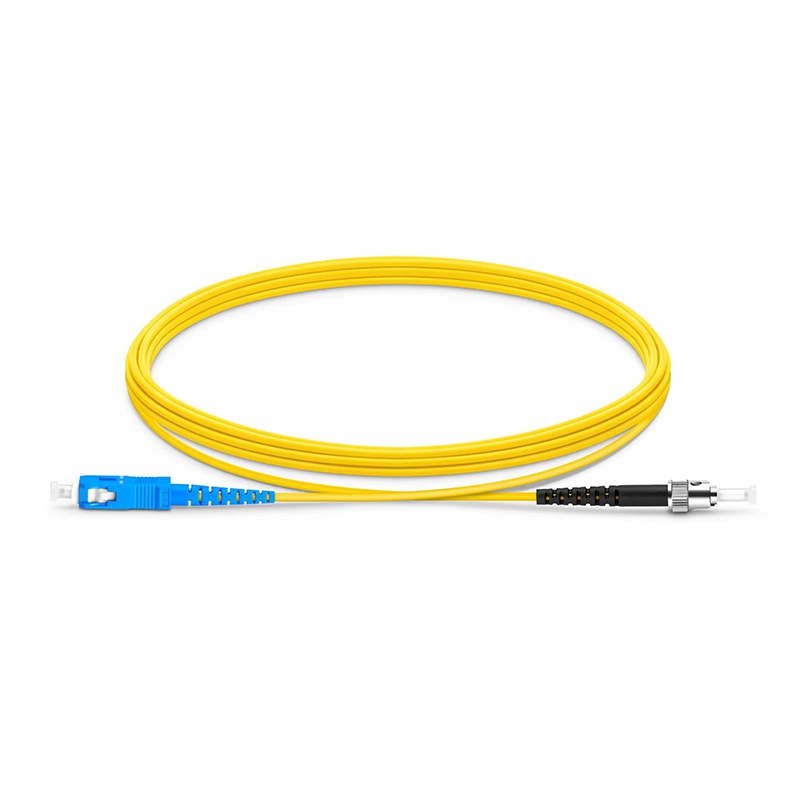 Refurb Squared 3m (10ft) Fiber Patch Cable, 1 Fiber, SC UPC Simplex to ST UPC Simplex, Single Mode (OS2), Riser (OFNR), 1.6mm, Tight-Buffered, Yellow