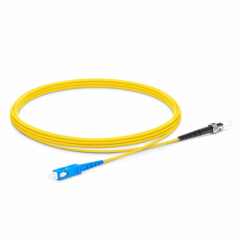 Refurb Squared 3m (10ft) Fiber Patch Cable, 1 Fiber, SC UPC Simplex to ST UPC Simplex, Single Mode (OS2), Riser (OFNR), 1.6mm, Tight-Buffered, Yellow