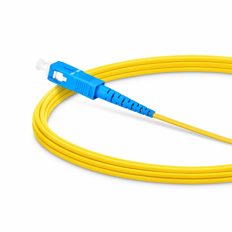 Refurb Squared 3m (10ft) Fiber Patch Cable, 1 Fiber, SC UPC Simplex to ST UPC Simplex, Single Mode (OS2), Riser (OFNR), 1.6mm, Tight-Buffered, Yellow