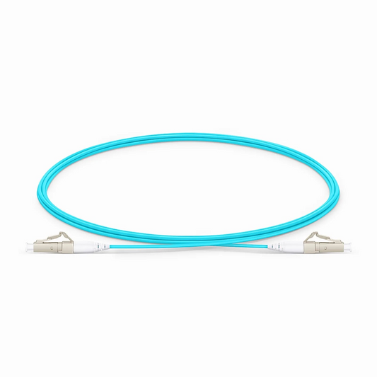 Refurb Squared 2m (7ft) Fiber Patch Cable, 1 Fiber, LC UPC Simplex to LC UPC Simplex, Multimode (OM4), LSZH, 1.2mm, Tight-Buffered, Aqua