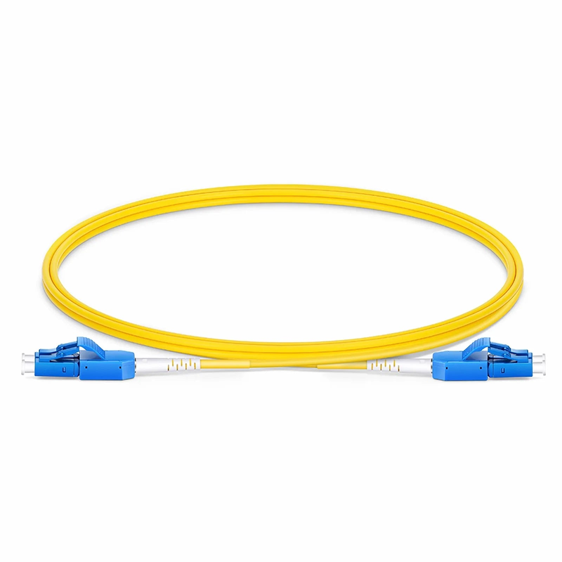 Refurb Squared 1m (3ft) Fiber Patch Cable, 2 Fibers, LC UPC Duplex to LC UPC Duplex Standard Clip Uniboot, Single Mode (OS2), Riser (OFNR), 2.0mm, Yellow