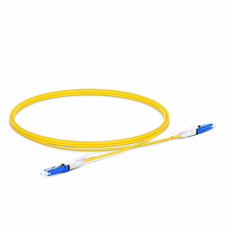 Refurb Squared 1m (3ft) Fiber Patch Cable, 2 Fibers, CSA UPC Duplex to CSA UPC Duplex Uniboot, Single Mode (OS2), Riser (OFNR), 2.0mm, Yellow, for 200/400G Network Connection