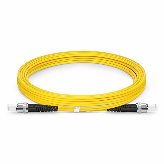 Refurb Squared 3m (10ft) Fiber Patch Cable, 2 Fibers, ST UPC to ST UPC, Single Mode (OS2), LSZH, 2.0mm, Tight-Buffered, Yellow