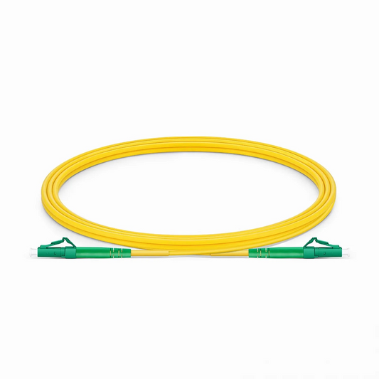 Refurb Squared 2m (7ft) Fiber Patch Cable, 1 Fiber, LC APC Simplex to LC APC Simplex, Single Mode (OS2), Riser (OFNR), 2.0mm, Tight-Buffered, Yellow