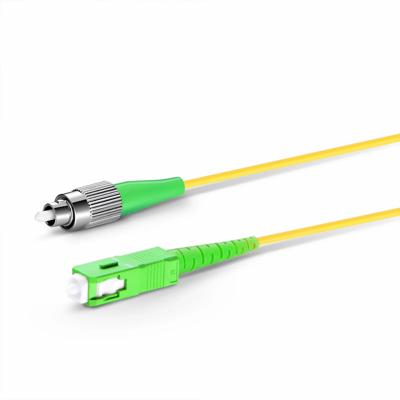 Refurb Squared 1m (3ft) Fiber Patch Cable, 1 Fiber, SC APC Simplex to FC APC Simplex, Single Mode (OS2), Riser (OFNR), 2.0mm, Tight-Buffered, Yellow