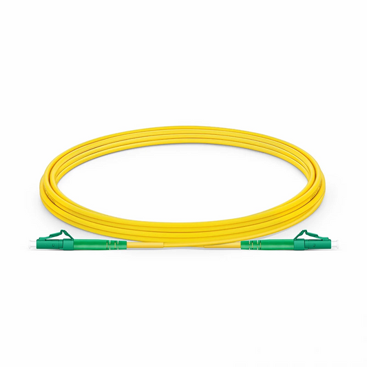 Refurb Squared 3m (10ft) Fiber Patch Cable, 1 Fiber, LC APC Simplex to LC APC Simplex, Single Mode (OS2), Riser (OFNR), 2.0mm, Tight-Buffered, Yellow