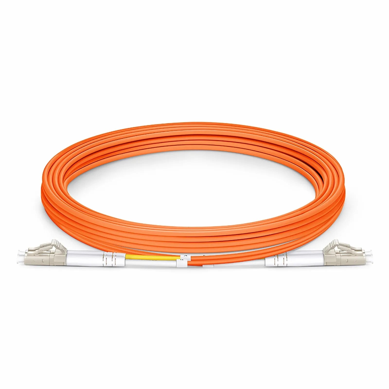 Refurb Squared 3m (10ft) Fiber Patch Cable, 2 Fibers, G.651, LC UPC Duplex to LC UPC Duplex, Multimode (OM1), Riser (OFNR), 2.0mm, Tight-Buffered, Orange