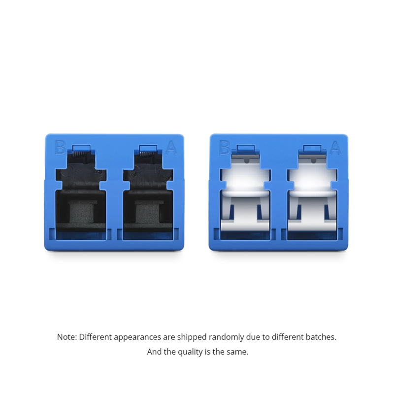 Refurb Squared LC/UPC to LC/UPC Duplex OS2 Single Mode Shuttered Fiber Optic Adapter/Coupler without Flange
