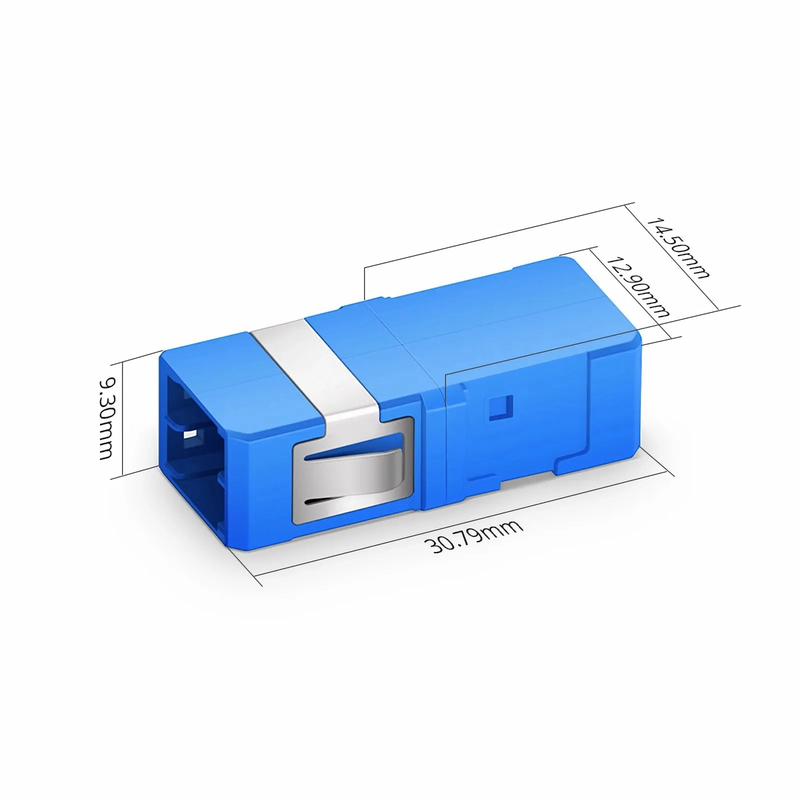 Refurb Squared MDC/UPC to MDC/UPC 2-Port OS2 Single Mode Plastic Fiber Optic Adapter/Coupler without Flange