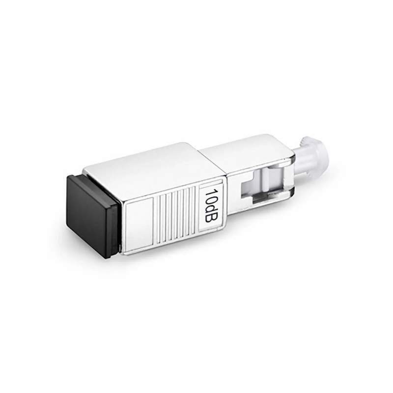 Refurb Squared SC/UPC Singlemode Fixed Fiber Optic Attenuator, Male-Female, 10dB (10pcs/Pack)