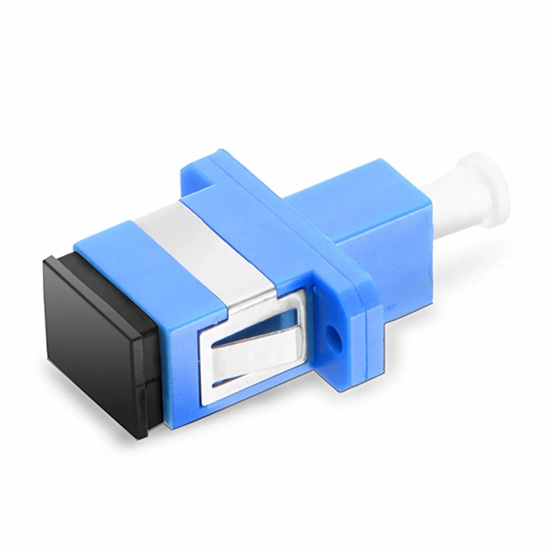 Refurb Squared LC/UPC Female to SC/UPC Female Hybrid Simplex OS2 Single Mode Plastic Fiber Optic Adapter/Coupler with Flange