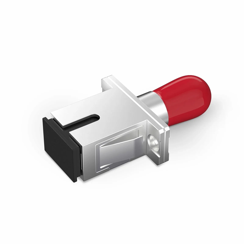 Refurb Squared ST/UPC Female to SC/UPC Female Hybrid Simplex Single Mode/Multimode Metal Fiber Optic Adapter/Coupler with Flange
