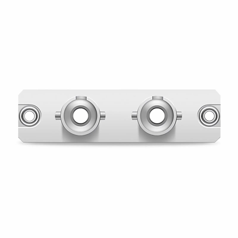 Refurb Squared ST/UPC Female to SC/UPC Female Hybrid Duplex Single Mode/Multimode Metal Fiber Optic Adapter/Coupler with Flange