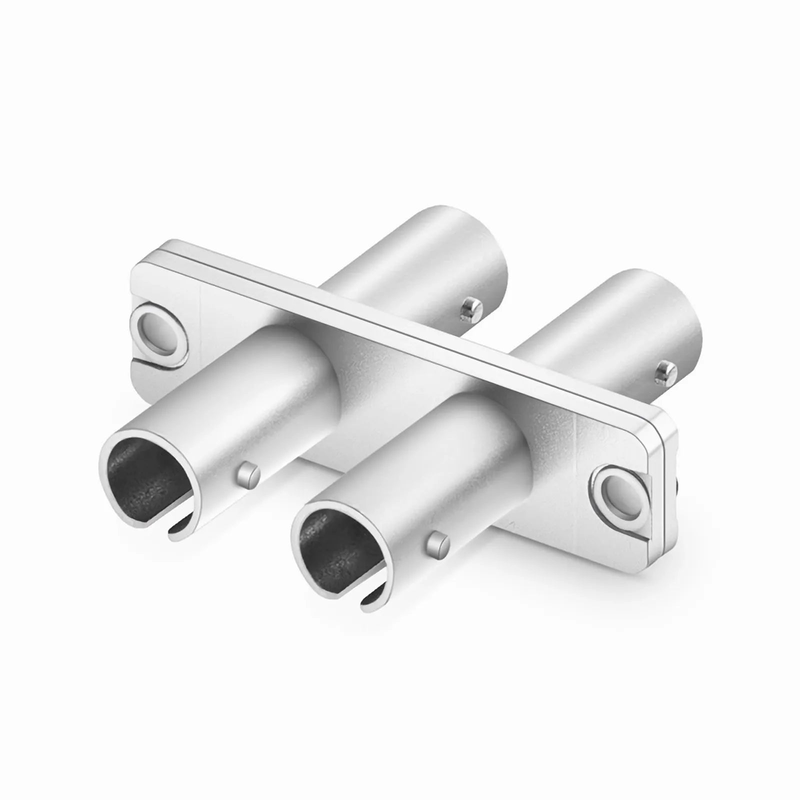 Refurb Squared ST/UPC to ST/UPC Duplex OS2 Singlemode Metal Fiber Optic Adapter with Flange (10pcs/Pack)