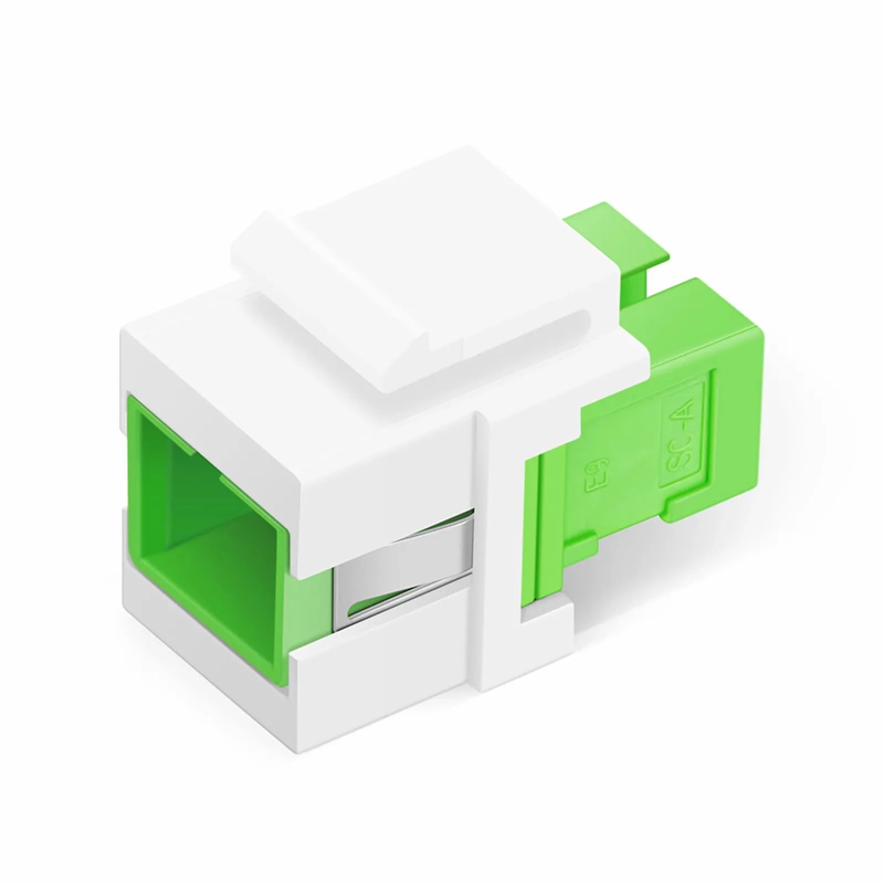 Refurb Squared SC/APC to SC/APC Simplex Single Mode Fiber Keystone Jack