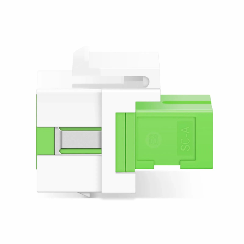 Refurb Squared SC/APC to SC/APC Simplex Single Mode Fiber Keystone Jack
