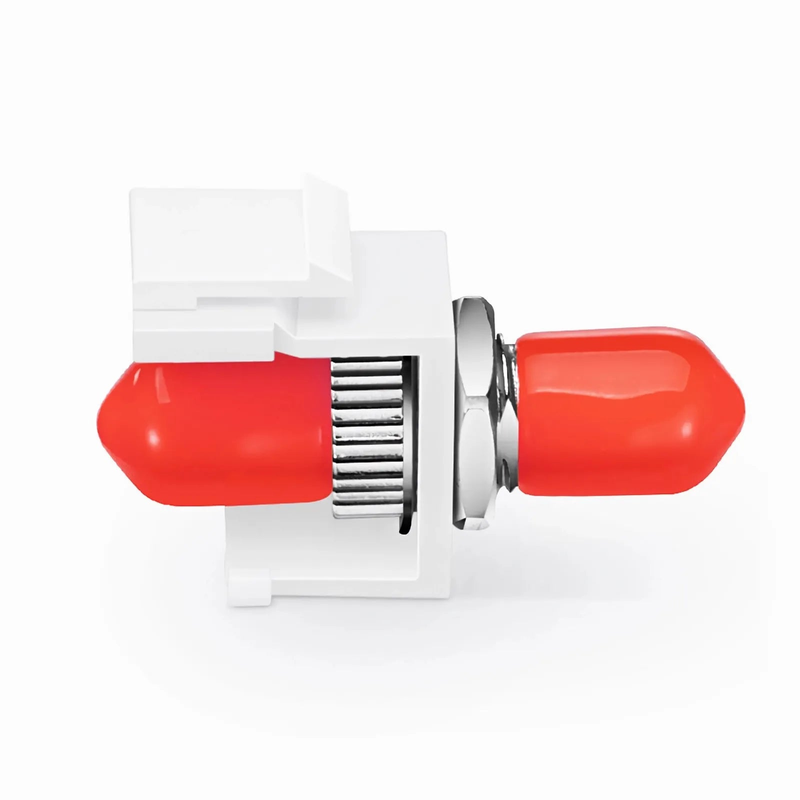 Refurb Squared ST/UPC to ST/UPC Simplex Single Mode Fiber Keystone Jack
