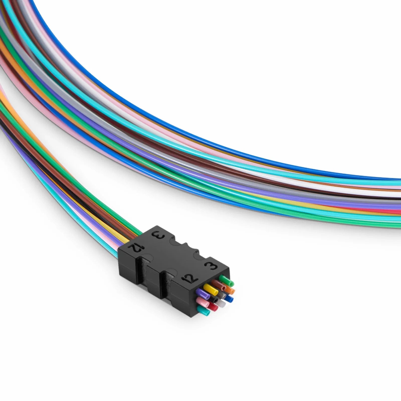 Refurb Squared 12 Fibers Buffer Tube Color-coded Fan-out Kit, for Round Cable, Indoor, 1.2m (3.94ft) Tubing Length