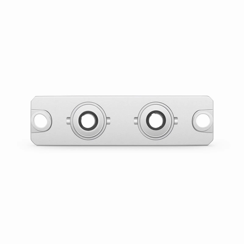 Refurb Squared ST/UPC to ST/UPC Duplex OS2 Singlemode Metal Fiber Optic Adapter with Flange (10pcs/Pack)