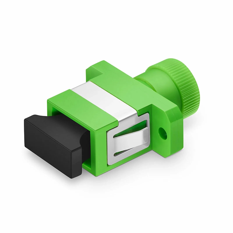 Refurb Squared FC/APC to SC/APC Hybrid Simplex OS2 Single Mode Plastic Fiber Optic Adapter/Coupler, Female to Female