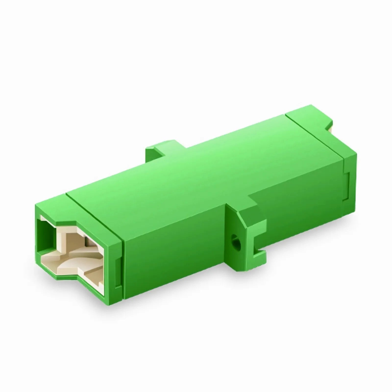 Refurb Squared LSH/APC to LSH/APC Simplex OS2 Single Mode Plastic Fiber Optic Adapter/Coupler with Flange