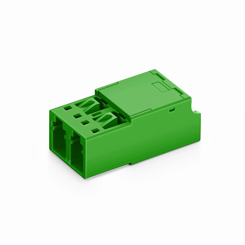 Refurb Squared LC/APC to LC/APC Duplex OS2 Single Mode Shuttered Fiber Optic Adapter/Coupler without Flange