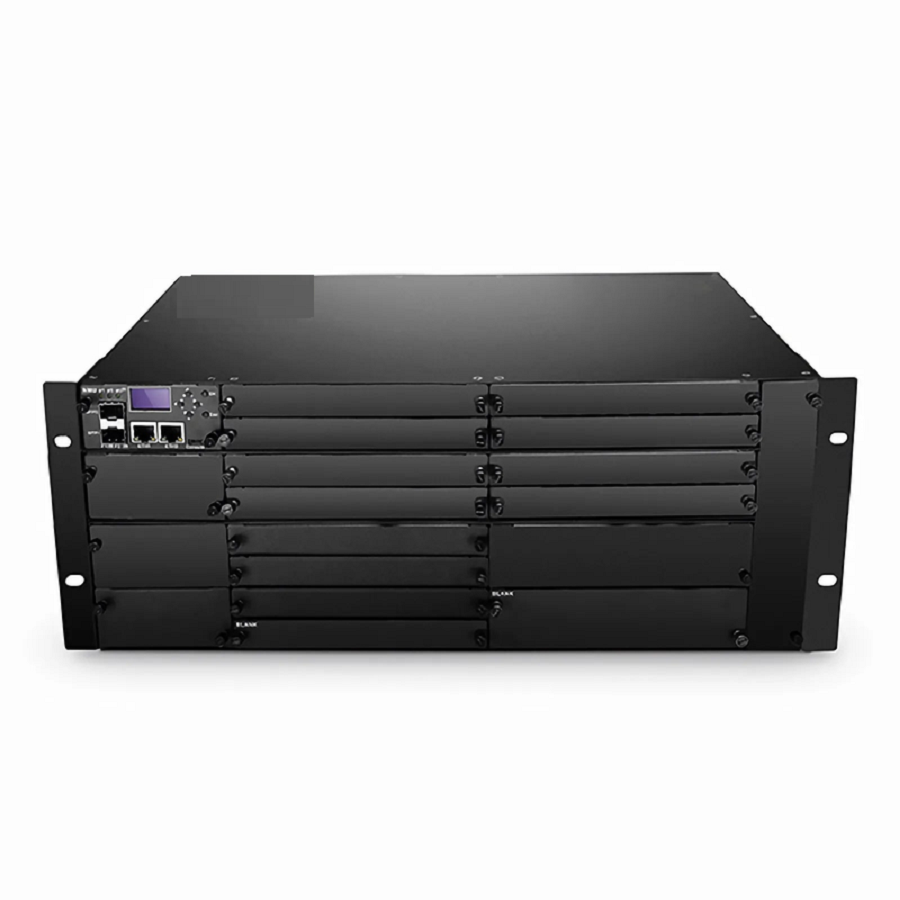 Refurb Squared FMT-CH, Customized 4/8/16 Slots 1U/2U/4U Managed Chassis Unloaded Platform, Redundant AC/DC PSUs, Support SNMP Network Management