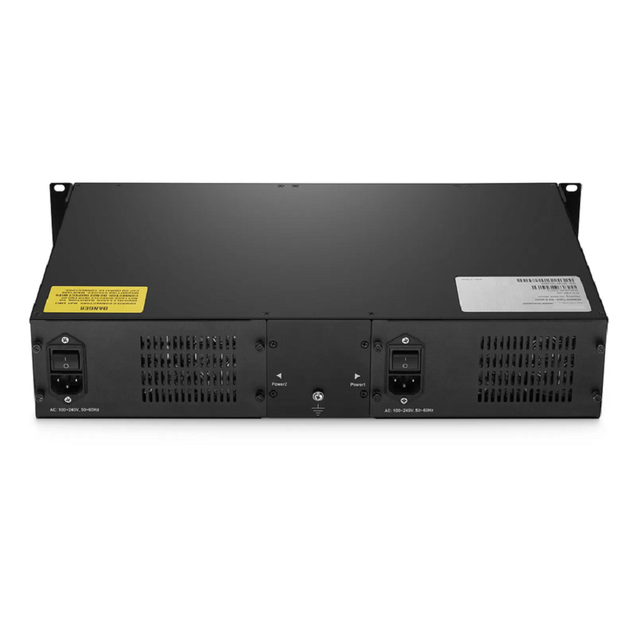 Refurb Squared FMT-CH, Customized 4/8/16 Slots 1U/2U/4U Managed Chassis Unloaded Platform, Redundant AC/DC PSUs, Support SNMP Network Management